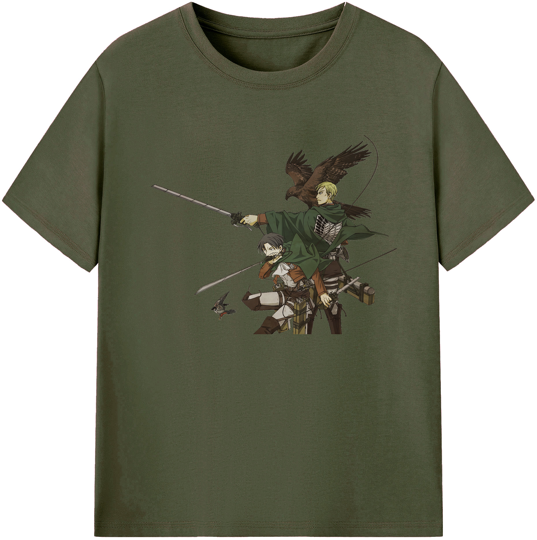 （画像用） 進撃の巨人 Attack on Titan 綿100％ メンズ半袖Tシャツ｜肌触りやわらか＆通気性